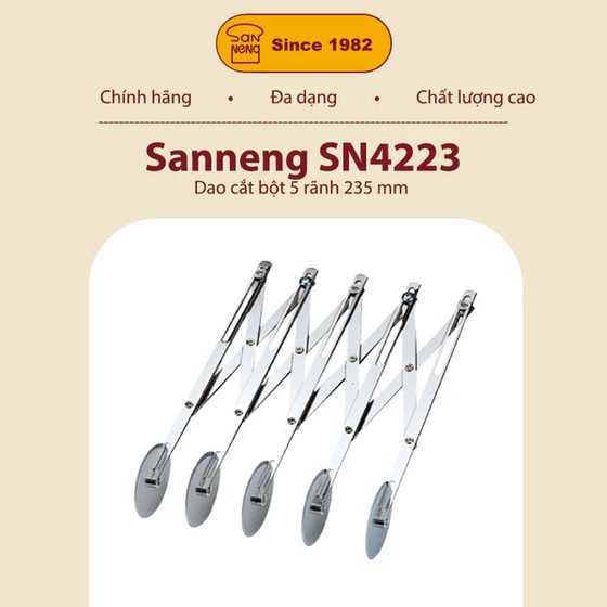 Sanneng SN4223 - Dao cắt bột 5 rãnh