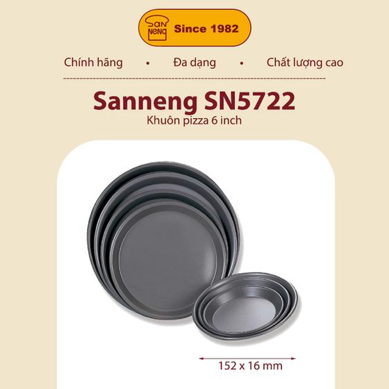 Sanneng SN5722 - Khuôn pizza 6 inch